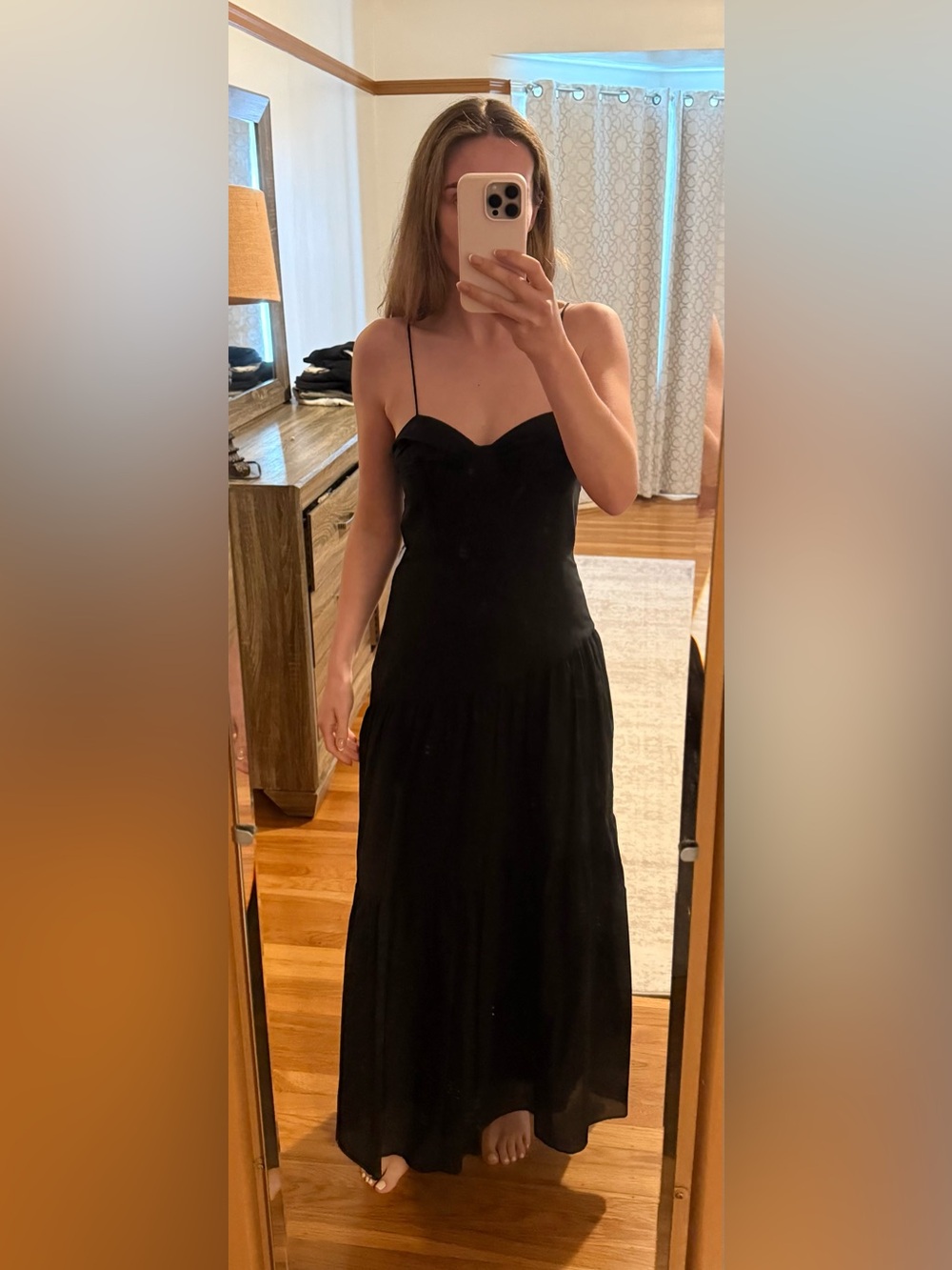 Zara Black Maxi Bustier Dress